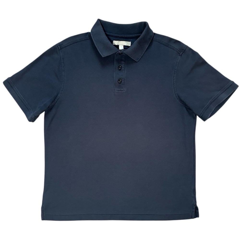 Nordstrom Men's Black Polo Shirt Short Sleeve Cotton Pique Collared Size Medium